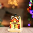 thumbnail image 3 of Kmbangi Christmas Small Village Houses, Cute LED Light Up Snow House Scene Figurine Tabletop Decorations for Home, 3 of 6