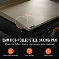 thumbnail image 3 of 22.4" Heavy Duty Commercial Griddle, Gas Flat Top Grill with Non-Stick Surface, 22,000 BTU H-Shaped Burner, Portable LPG Countertop Griddle for Restaurant & Home Use, 3 of 10