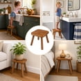 thumbnail image 5 of HDUTNGISN Wooden Step Stool for Adults and Kids, Bedside Step Stool, Portable Anti-slip Step Stool for Bedroom, Kitchen, Bathroom (Brown), 5 of 13