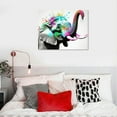 thumbnail image 4 of Nawypu  Elephant Wall Art Gift Canvas Print Modern Artwork Small Pop Art Wall Decor Cheery Elephant Pictures Painting for Bathroom Bedroom Indian Framed Ready to Hang, 4 of 4