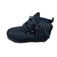 thumbnail image 4 of Women Moccasin Boots Flat Suede Fringed Ankle Booties Winter Warm Shoes Short, 4 of 8