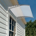 thumbnail image 3 of BAYUELSWU 40"x 38"Awning for Door Entrance, Door Awnings Exterior Window Awning with Aluminum Bracket, Window Door Awning Canopy (Transparent Board + Gray Bracket), 3 of 7