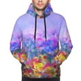 thumbnail image 4 of Bingfone Colorful Purple Cosmos Flower Men'S Drawstring Hoodie Long Sleeve Pocket Sweatshirts-Xx-Large, 4 of 9