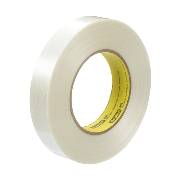 Cinta de filamento 3M Scotch 898 transparente, 24 mm x 55 m, industrial