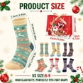 thumbnail image 2 of Bocaoying 6Pairs Christmas Fuzzy Socks for Women, Winter Warm Cosy Holiday Slipper Socks with Gift Bag, Warm Thick Thermal Soft  Socks for Women Indoor Warming Christmas Gifts, 2 of 7