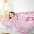 thumbnail image 4 of Manfei Bling Pink Bowknot Bedding Comforter Set for Kids, Diamond Floral Print Twin Comforter Sets, Princess Bow Style Reversible Bedding Set, Luxury Bedroom Decor, 2 Pieces, 4 of 8