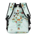 thumbnail image 4 of Xecao World Travel Map Backpack, a stylish and functional choice for both men and women, is the perfect basic bookbag for college, work, or travel, 4 of 5
