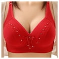 thumbnail image 4 of Sngxgn Women's Comfort Underwire Bra Underwire, Convertible Bras for Women(Red,42), 4 of 4