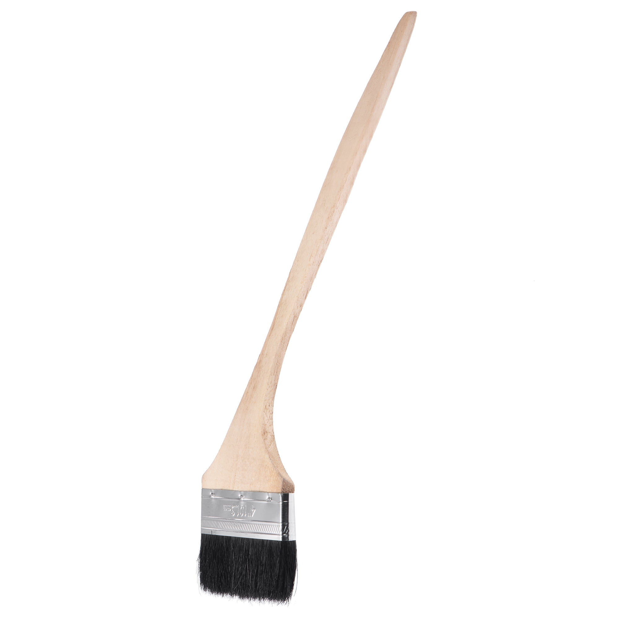 Uxcell 17' Length 4' Width Bristle with Long Wood Handle Black Bent Radiator Paint Brush