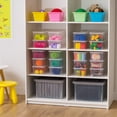 thumbnail image 4 of IRIS USA Caja de almacenamiento transparente de 6 cuartos, contenedor apilable de plástico sin BPA con tapa, contenedores para organizar zapatos y estantes de armario, herramientas para profesores de, 4 of 5