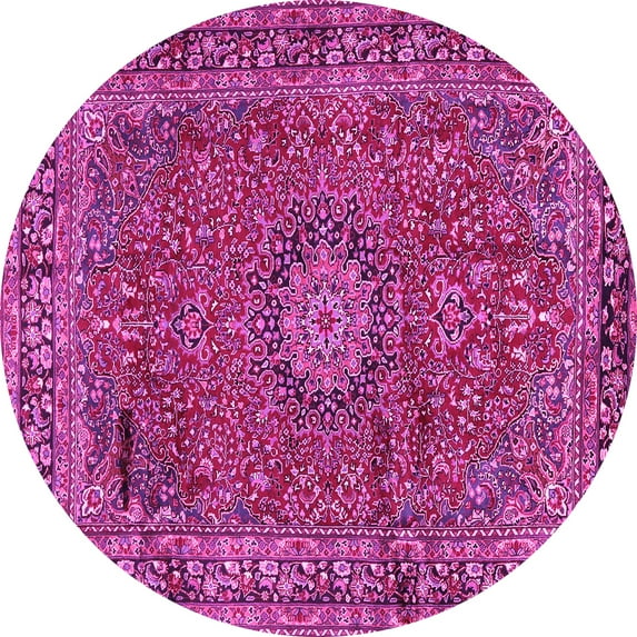 Ahgly Company Indoor Round Persian Pink Traditional Area Rugs, 5' Round
