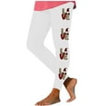 thumbnail image 3 of lcziwo Women's Valentine Day Leggings Novelty Letter Graphic Print Tight Yoga Pants Casual Elastic High Waisted Tummy Control Sport Leggings White M, Saving Sales, 3 of 7