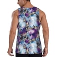 thumbnail image 3 of Xecao Purple Marble Texture Men's Tank Top Workout Quick Dry Sleeveless Gym Jogging Muscle Shirts Summer Swim Beach Tops, 3 of 9