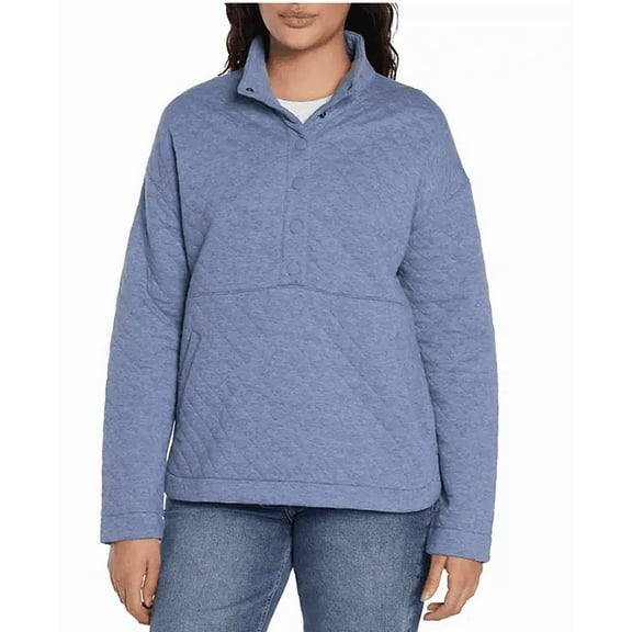 Eddie Bauer Women's Quilted Pullover Blue XL