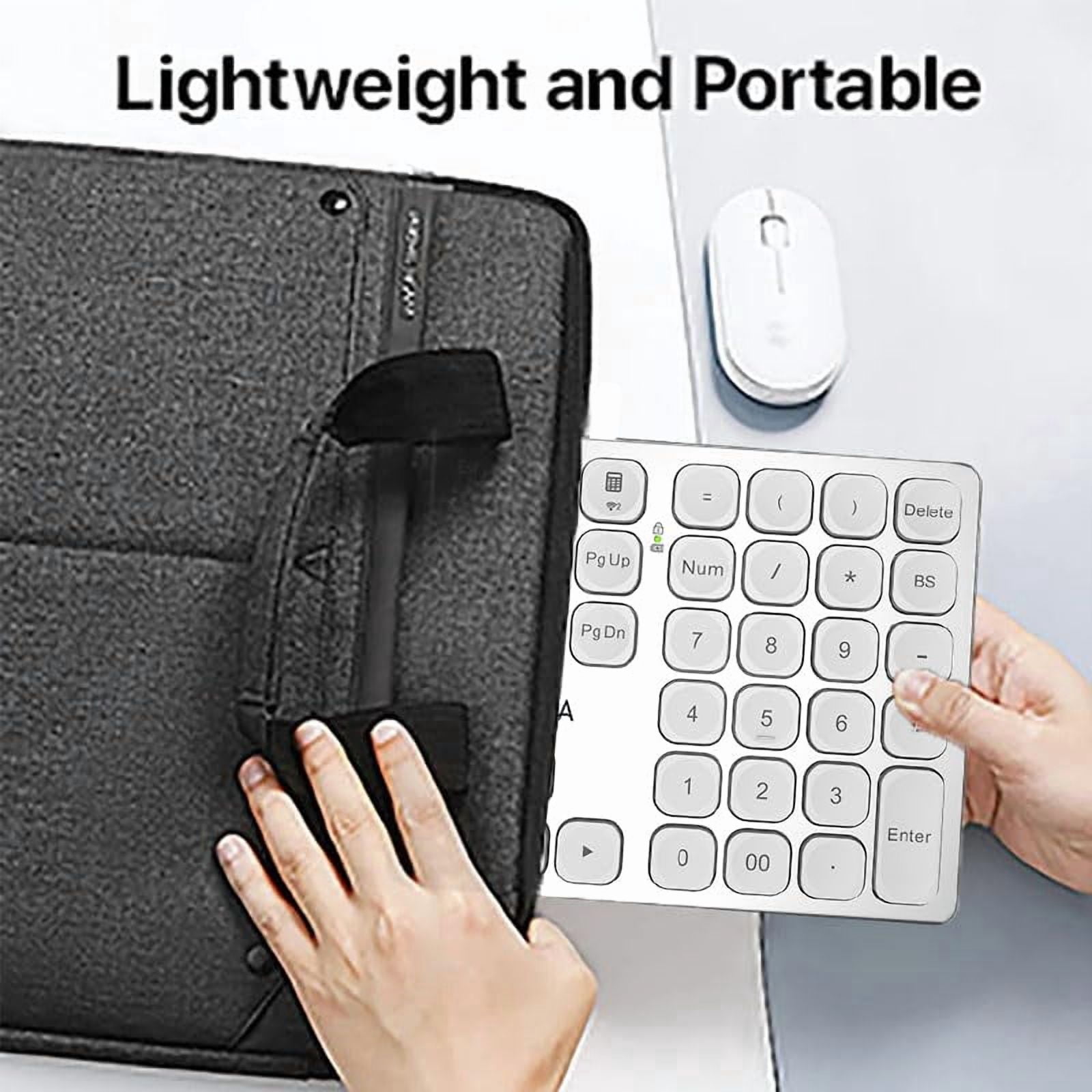 JOMAA Mini 36-keys Number Keyboard, Bluetooth Keypad, Num-pad for Laptop, Rechargeable Type-C