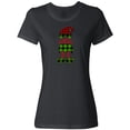 thumbnail image 3 of Inktastic Merry Christmas Elf in Red and Green Plaid Women's T-Shirt, 3 of 5