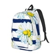thumbnail image 2 of Daiia Daisy Striped Nautical Vintage Canvas Backpack for Men and Women ,Hiking Backpack,Travel Laptop Bag for School,Large Capacity Backpack, 2 of 8