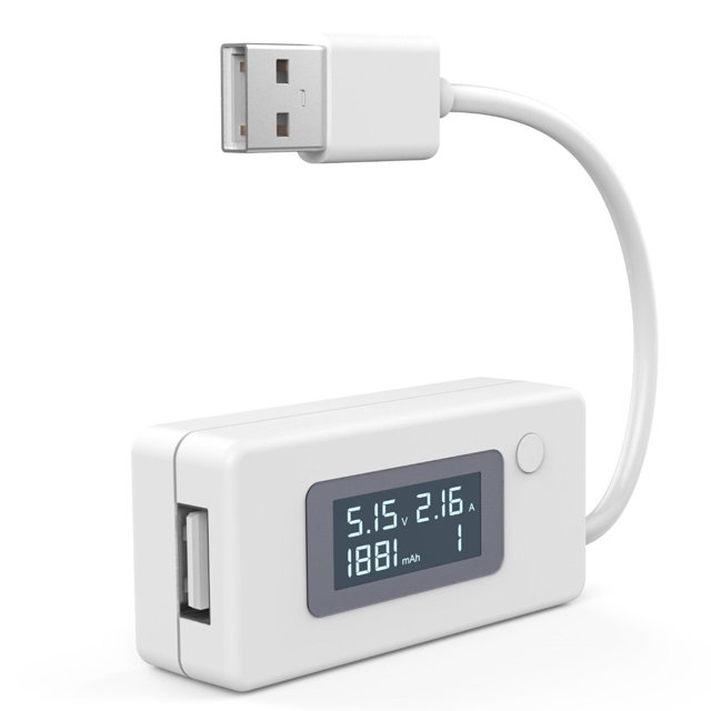 Medidor del probador del voltaje actual de la capacidad del cargador USB del LCD para el banco del poder del teléfono