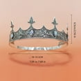 thumbnail image 3 of Metal King Crowns Tiaras with Gemstones for Men Cosplay Accessories for Weddings and Themed Parties Formal Event, 3 of 9