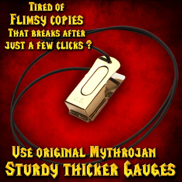 Mythrojan Clicker Addestramento Cani - Ottone E Acciaio, Incisione Militare, Confezione 5 Pezzi