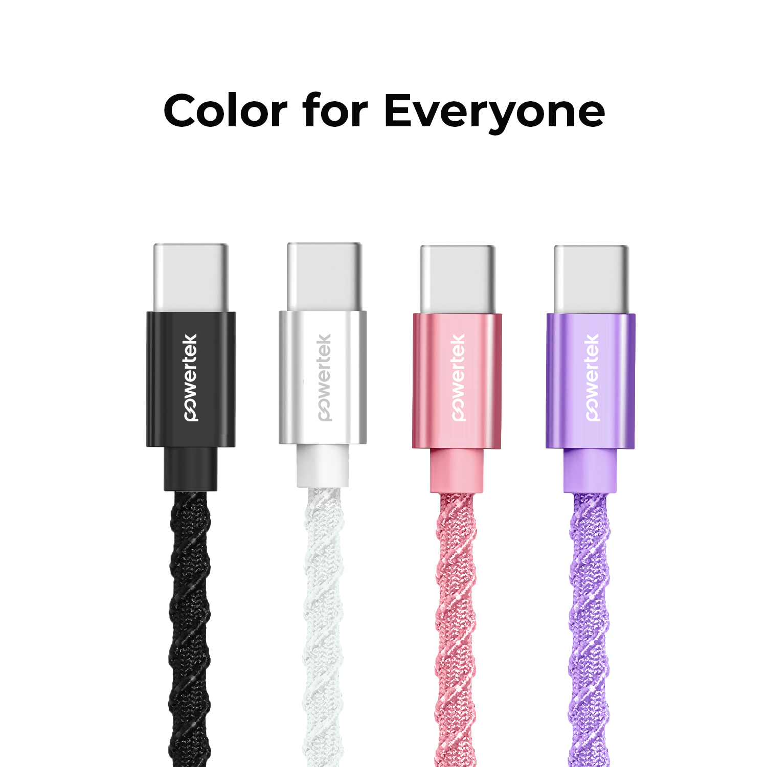 Liquipel Powertek USB-A to USB-C Twizzler Cable - Black