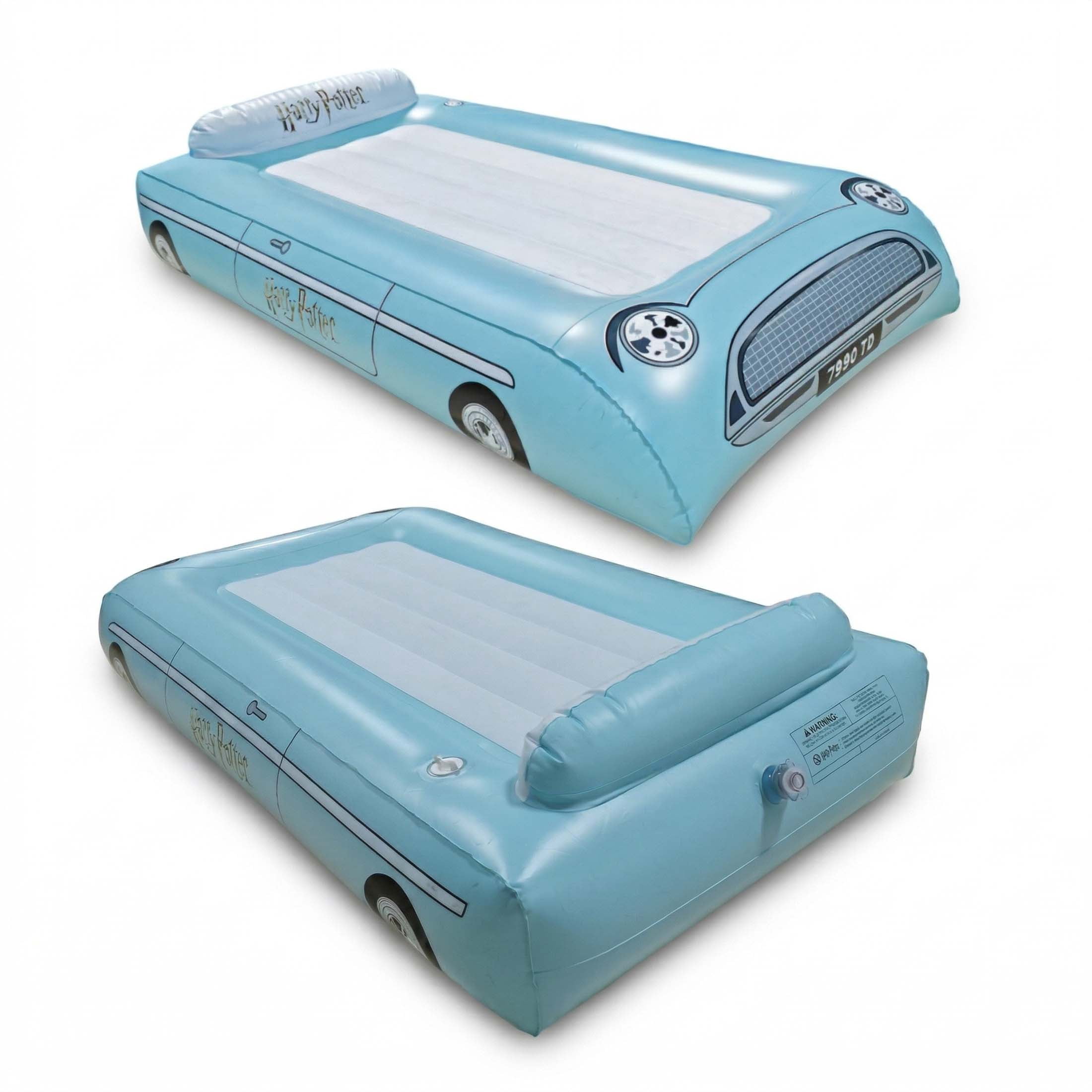 Harry Potter Flying Ford Anglia Air Mattress, Wizarding World Car-Shaped Inflatable Bed for Kids & Fans