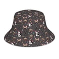 thumbnail image 1 of Fotbe French Bulldogs Sombrero Tipo Pescador con Estampado – Sombrero de Sol de Algodón de Moda para Playa, Golf, Pesca, 1 of 6