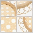 thumbnail image 6 of FONDOTIN 2Pcs Handheld Coasters Round Bamboo Coasters for Coffee Table Insulated Decorative Khaki 4.52In, 6 of 8