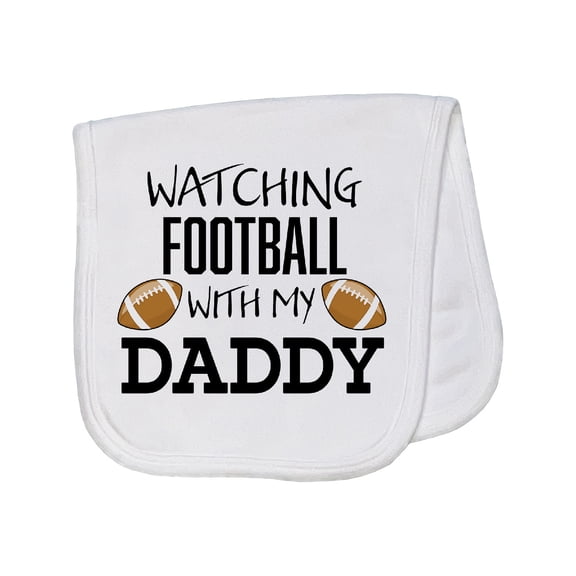 Inktastic Watching Football with My Daddy Baby Burp Cloth