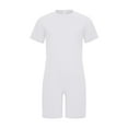 thumbnail image 3 of TSSOE Kids Boys Solid Color Leotard Unisex Ballet Dance Training Basic Leotard Special Needs Adaptive Clothing White 14, 3 of 5