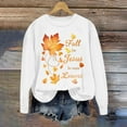 thumbnail image 2 of Uootdi Thanksgiving Long Sleeve Sweatshirts for Women Fall For Jesus He Never Gift Leaves Sweatshirts Women Cute Fall Autumn Ch ristian, 2 of 5