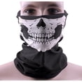 thumbnail image 2 of 2 PCS Seamless Skull Face Mask - Skeleton Tube Face Mask - 2 Pack Motorcycle Snowboarding Outdoor Face Protection Bandana Beanie Scarf Headband 2x Rave Masks, 2 of 3