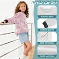 thumbnail image 6 of Xoenoiee Axolotl Cherry Blossom Print Girls Sweatshirt Lightweight Workout Pullover Athletic Long Sleeve Top for Running Hiking Round Neck Fall Winter Clothes, 11-12 Years, 6 of 7