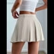 thumbnail image 5 of Faldas Plisadas para Mujer, Minifalda de Cintura Alta, Estilo o Tenis, Corte A, Estilo Animadora. Albaricoque XL, 5 of 10