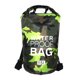 thumbnail image 1 of Yuarrent Bolsa de natación impermeable de 15/20L/30L, de saco seco, colores de camuflaje, pesca, canotaje, kayak, almacenamiento, bolsa de Deportes acuáticos camuflaje verde 23 x 57 cm, 1 of 6