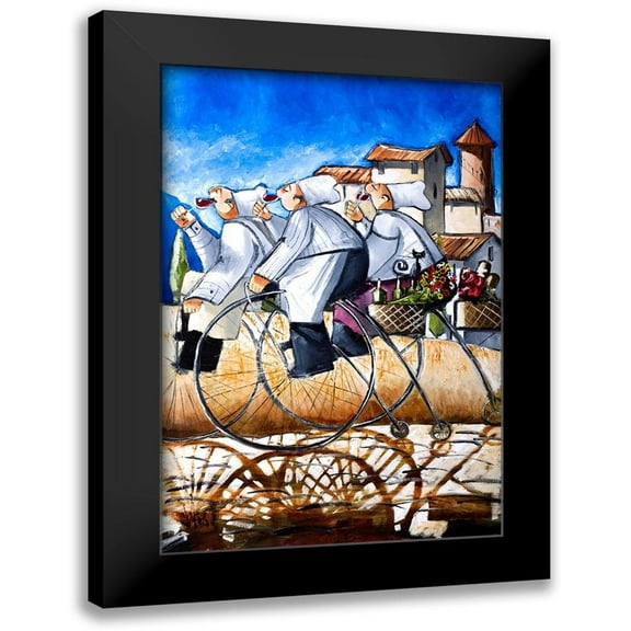 West, Ronald 11x14 Black Modern Framed Museum Art Print Titled - 3 Chefs