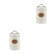 thumbnail image 4 of Recipientes metálicos aptos para alimentario Naiovety Almacenamiento de cocina 2Conjunto Beige café, 4 of 6