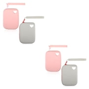 kurtrusly 2pack/lot Convenient Dog Treat Pouch For Training And Outdoor Activities Treat Bag Pet Snack Pack Grey+Pink 2Set