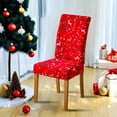 thumbnail image 5 of Cevemin Festive Red Elastic Dining Chair Covers for Christmas - Washable Stretch Chair Protectors with Moose Print, Non-Slip Band for Holiday Parties & Home Decor (36-48cm, Polyester), 5 of 7