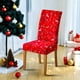 thumbnail image 5 of Funda para sillas de comedor navideño protector de poliéster elástico y lavable rojo | Banda elástica antideslizante | Funda decorativa para fiestas de cocina de restaurante navideño | 1 Pack, 5 of 7