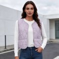 thumbnail image 6 of Edvintorg Women's Fleece Lined Waistcoat Winter Sleeveless Vest Casual Outerwear with Pockets Plus Size Womens Clothing, 6 of 8