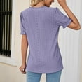 thumbnail image 6 of gakvbuo Womens Tops!Women's Casual Fashion Hollowed Out V-neck Sleeve T-shirt, 6 of 8