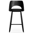 thumbnail image 5 of Simpli Home Callie Contemporary 16 inch Counter Height stool (Set of 2) in Black Vegan Faux Leather, 5 of 13