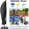 thumbnail image 2 of Housse de Parasol de Patio Imperméable, Housse de Parasol de Marché 210D Décalée avec Fermeture Éclair pour Parasol Déporté d'Extérieur de 9 Pi à 13 Pi, Robuste, 2 of 7