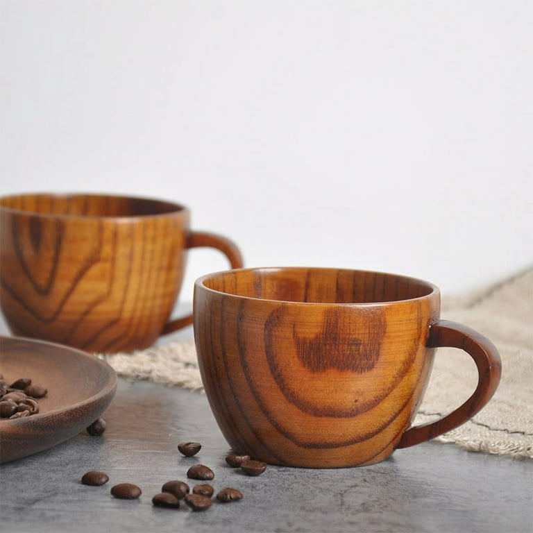 Household Jujube Wood Flat Bottom Coffee Cup Office Handmade Tea Milk Mug  Cup Home Bedroom Office Wooden Coffee Cup Household Jujube Wood Flat Bottom  Coffee Cup Office Handmade Tea Milk Mug Cup 