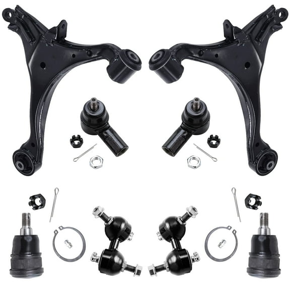 Detroit Axle - Front Lower Control Arms Ball Joints Sway Bars Outer Tie Rod Replacement for 2001 2002 2003 2004 2005 Honda Civic