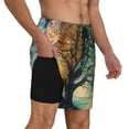 thumbnail image 2 of Fotbe Seasonal Tree Reflection Traje de Baño para Hombre – Shorts de Natación de Secado Rápido con Forro y Bolsillos-3X-Large, 2 of 6
