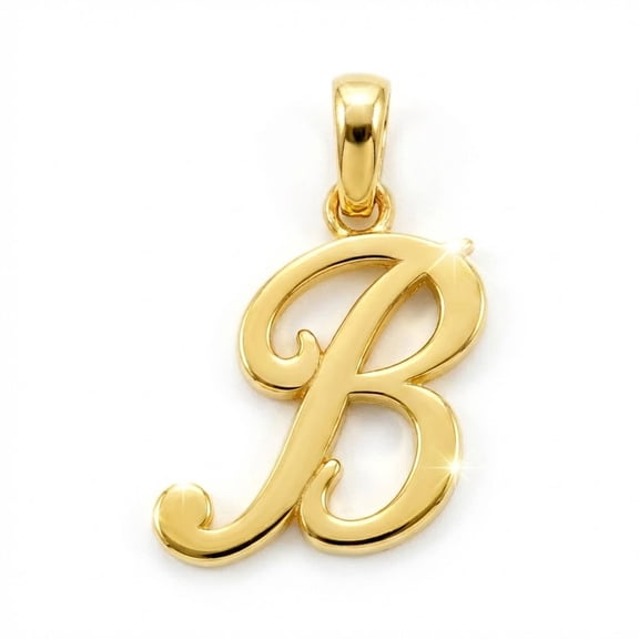 Charm America - Gold Initial Letter "B" Charm - 14 Karat Solid Gold