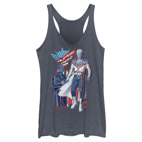 Womens WWE Cody Rhodes Patriotic Pose Racerback Tank