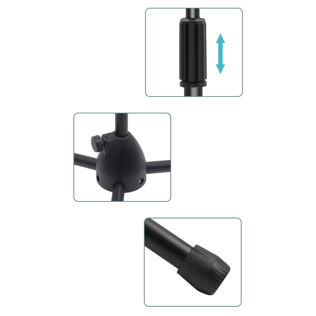 Professional Studio Mic Stand Holder With Convertible Boom Arm For Karaoke Streaming And Public Speaking